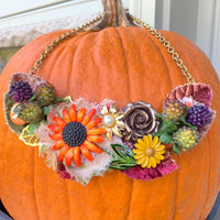 Lenora Dame Autumn Harvest Fall Bib Statement Necklace