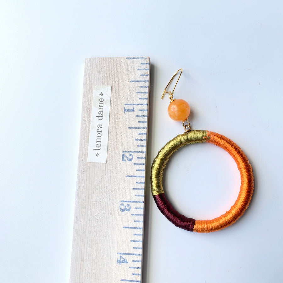 Lenora Dame Autumn Hoop Earrings - One of a Kind