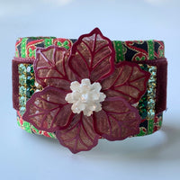 Lenora Dame Christmas Brocade Cuff Bracelet
