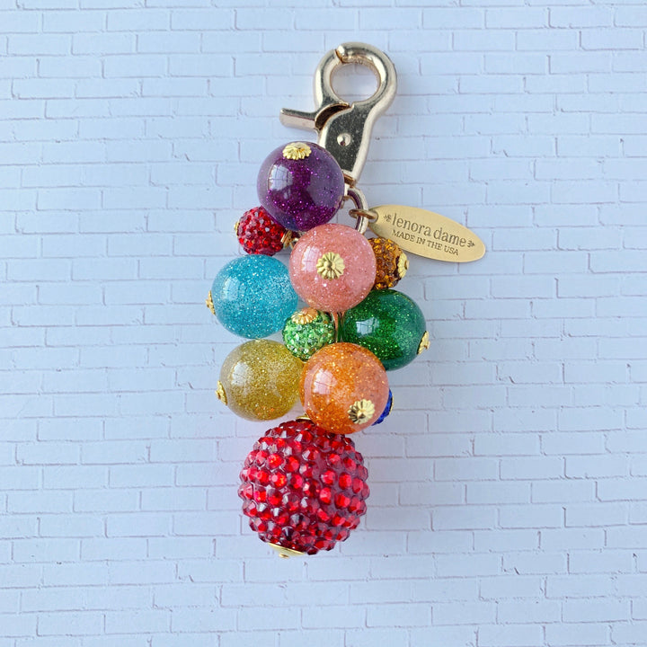 Lenora Dame Holiday Lights Keychain Purse Charm