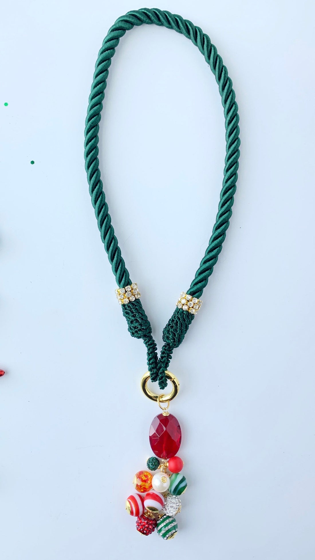 Spruce Silk Cord Long Pendant Necklace – Lenora Dame