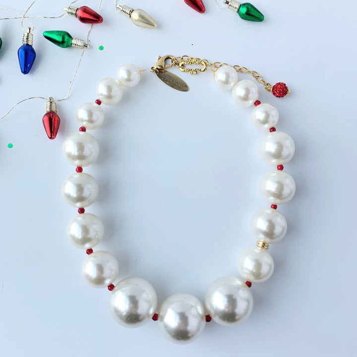 Lenora Dame Holiday Pearl Queen Mum Statement Necklace