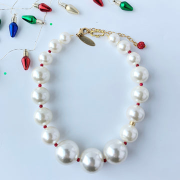Lenora Dame Holiday Pearl Queen Mum Statement Necklace