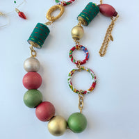 Lenora Dame Holiday Hostess Beaded Christmas Statement Necklace
