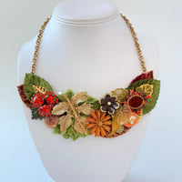 Lenora Dame Fall Bib Statement Necklace - One-of-a-Kind