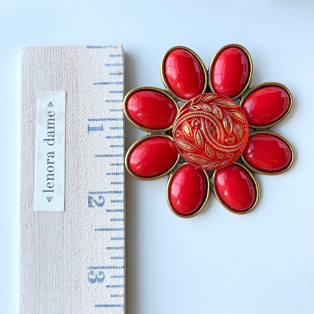 Lenora Dame Holly Berry Brooch Pin