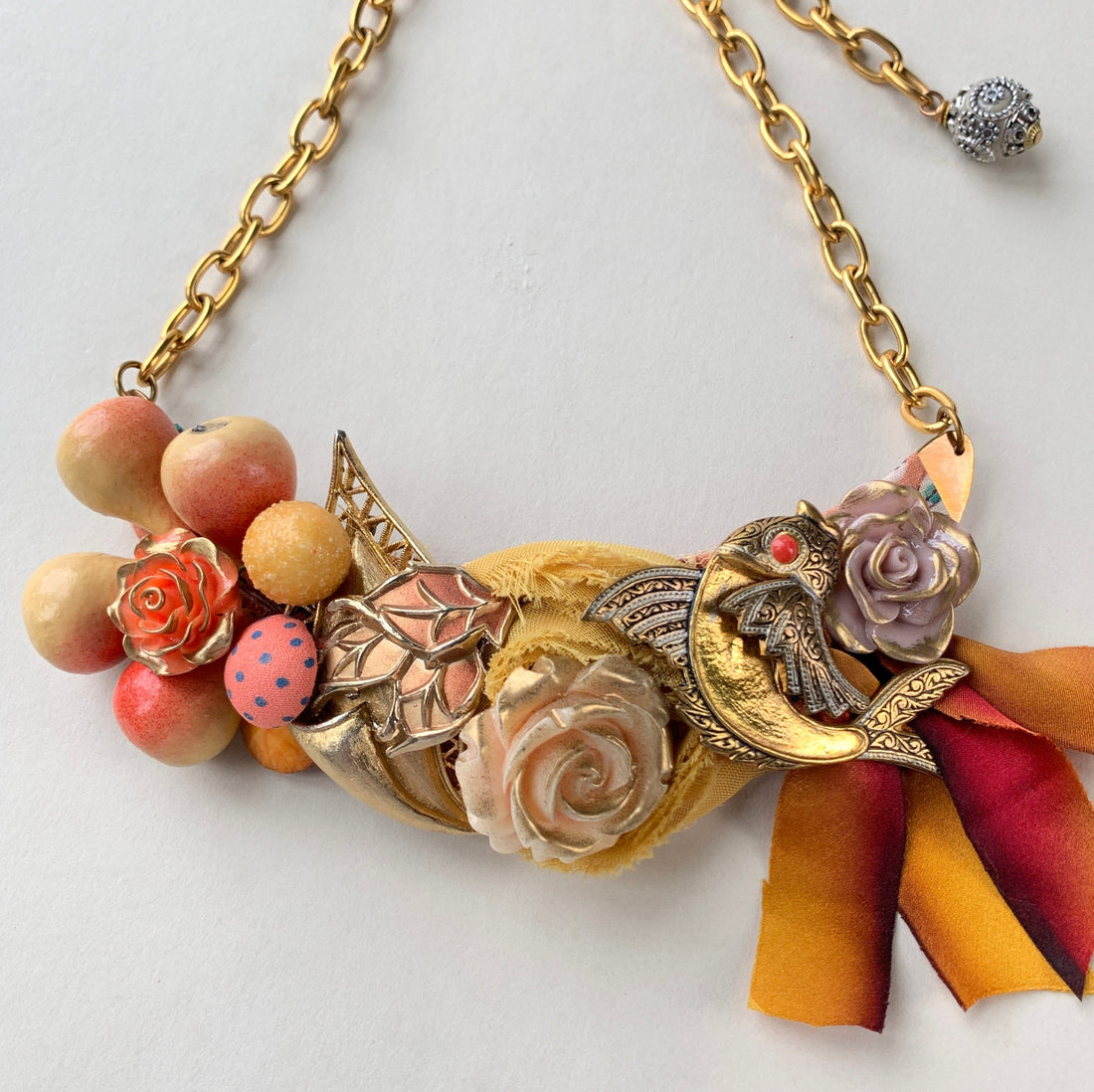 Lenora Dame Koi Fall Bib Statement Necklace