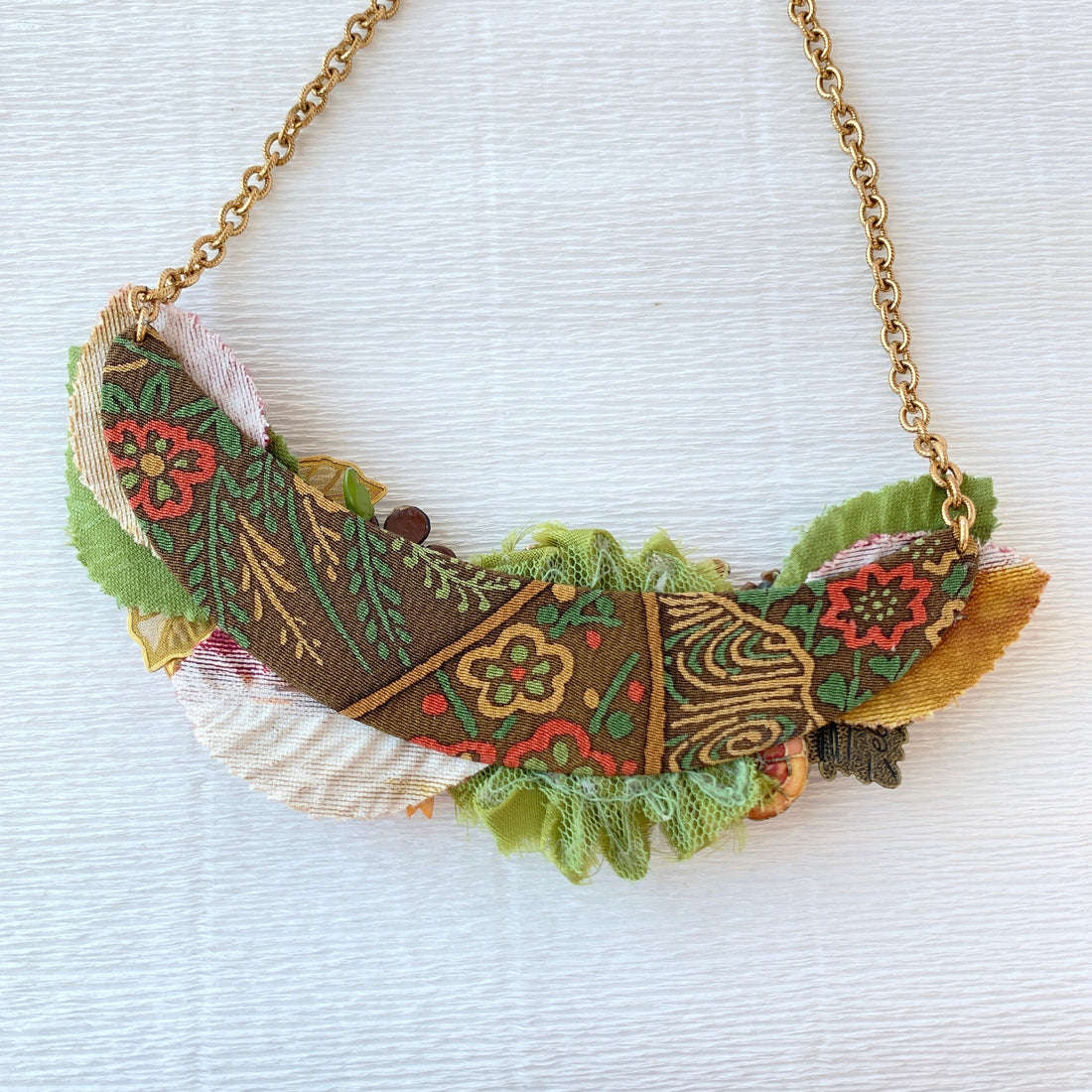 Lenora Dame Fall Bib Statement Necklace - One-of-a-Kind