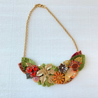 Lenora Dame Fall Bib Statement Necklace - One-of-a-Kind