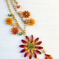 Lenora Dame Sunset Fall Bouquet Charm Necklace