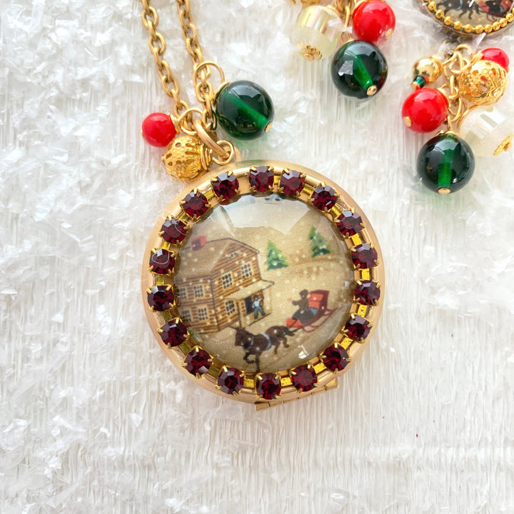 Lenora Dame Home for the Holidays Locket Necklace