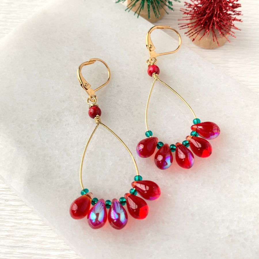 Lenora Dame Holiday Chandelier Earrings