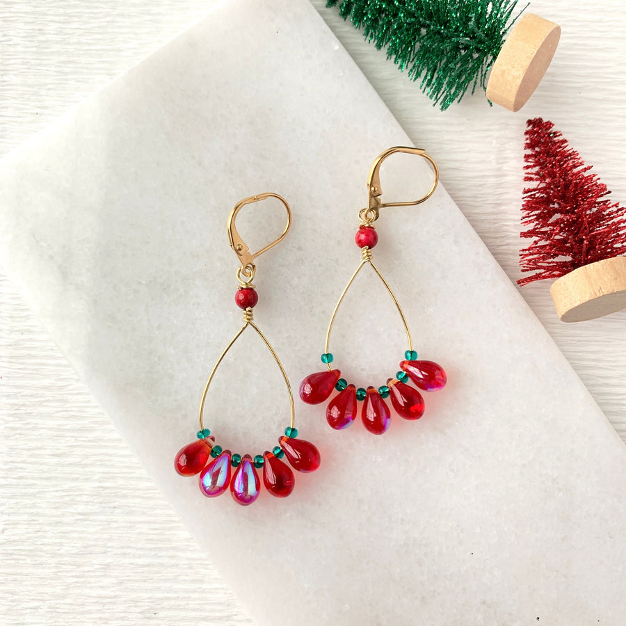 Lenora Dame Holiday Chandelier Earrings