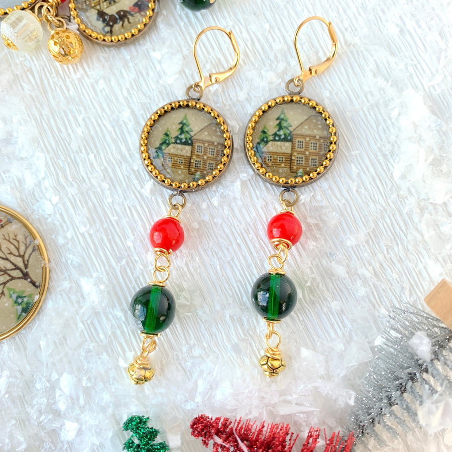Lenora Dame Home for the Holidays Beaded Drop Earrings