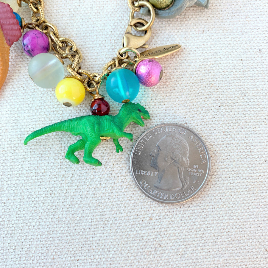 Tiny Dinosaur Charm Bracelet
