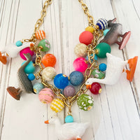 Lenora Dame Goose Charm Necklace