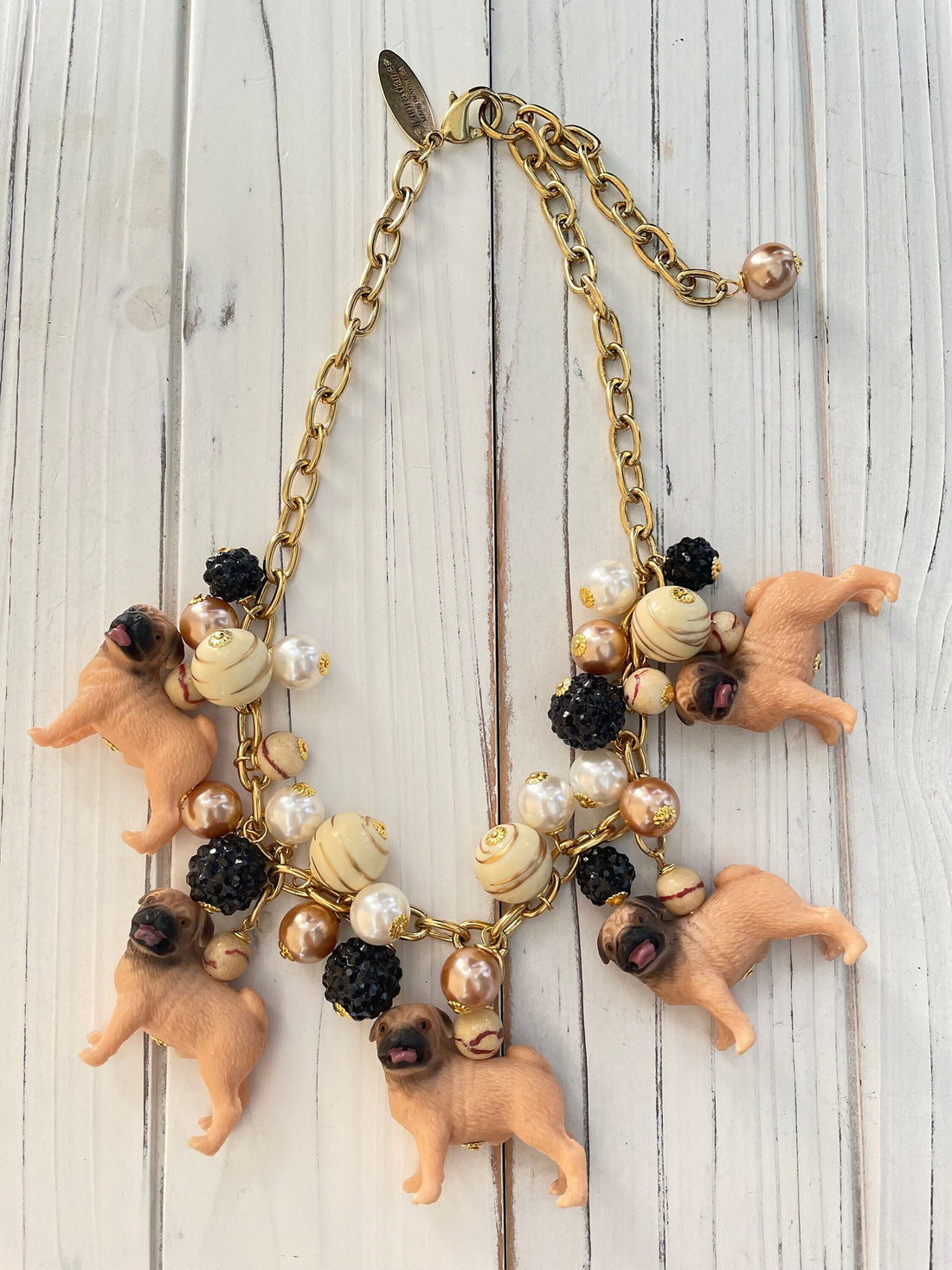 Lenora Dame Must Love Pugs Charm Necklace