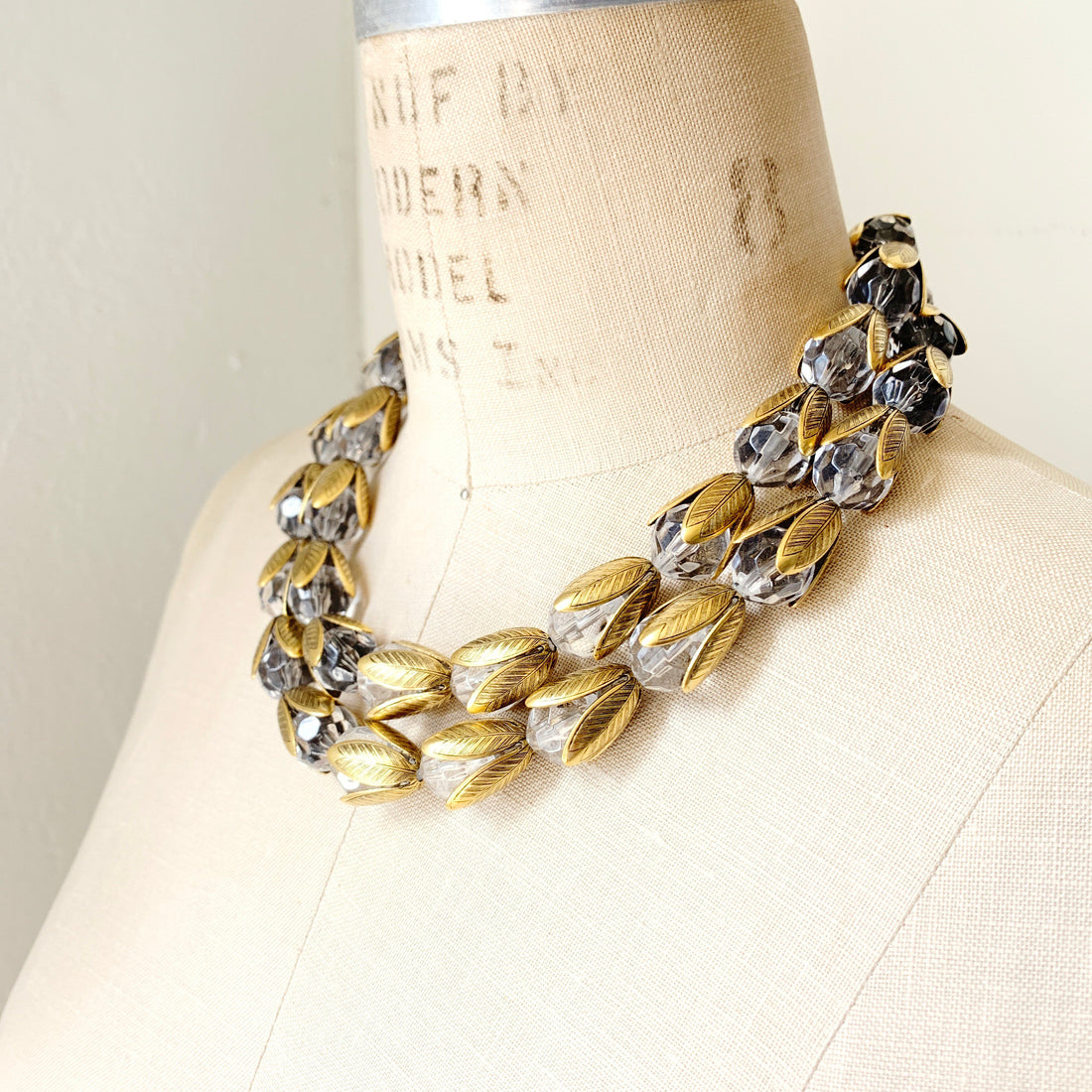 Classic Double-Strand Bead Cap Necklace