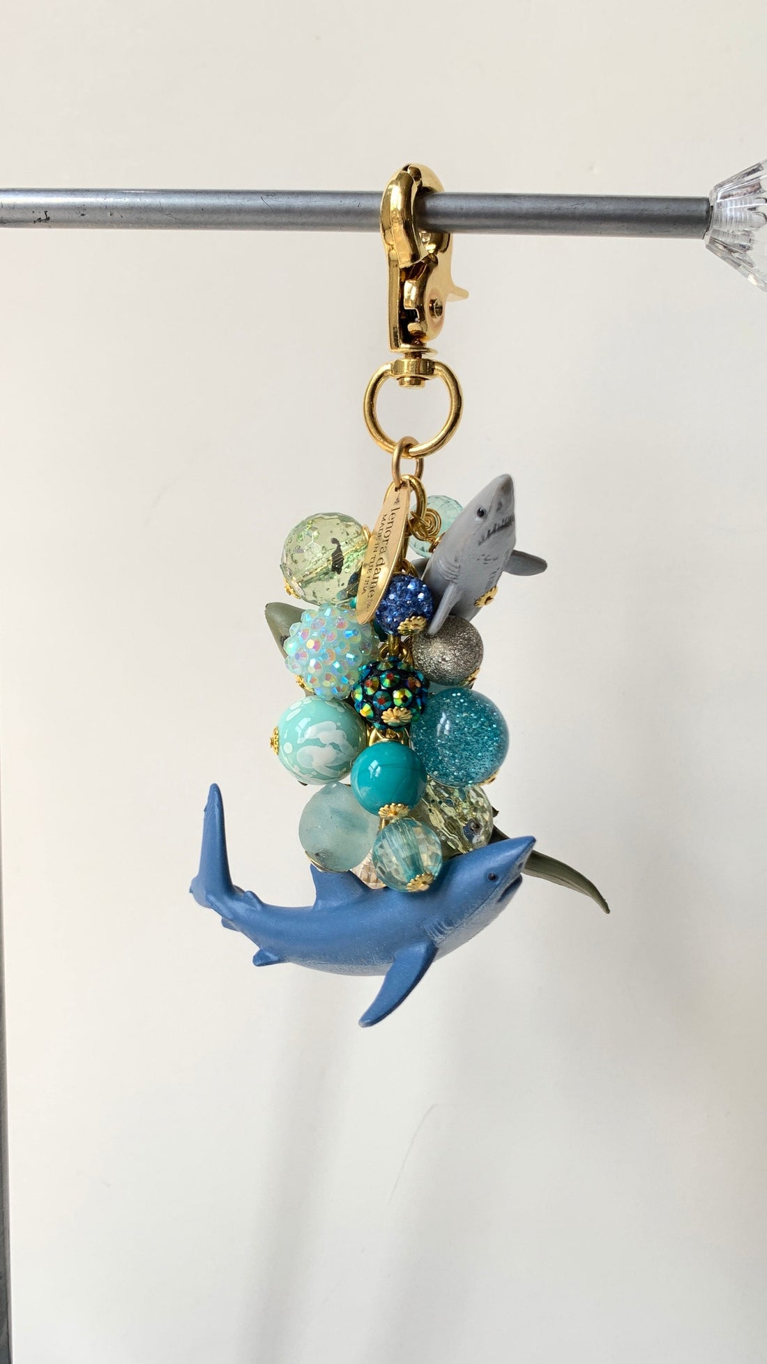 Lenora Dame Shark Week Bag Keychain Charm
