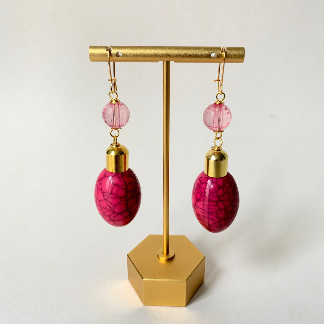 Lenora Dame Hot Pink Holiday Lights Earrings