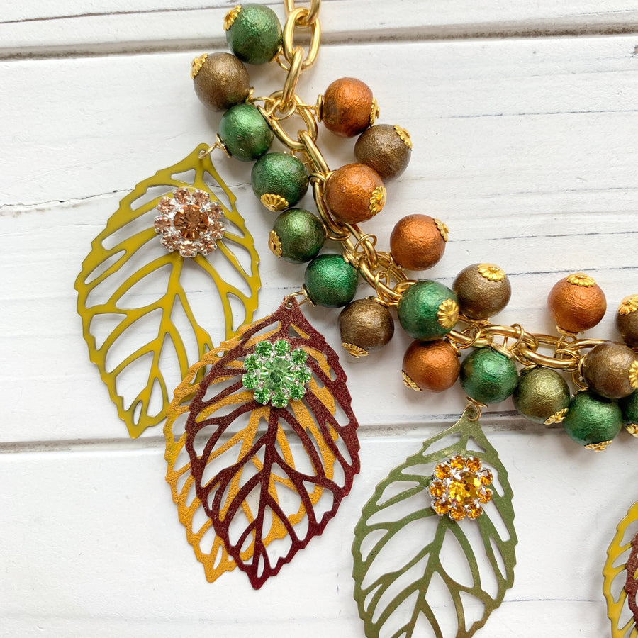 Lenora Dame Fall Leaf Necklace