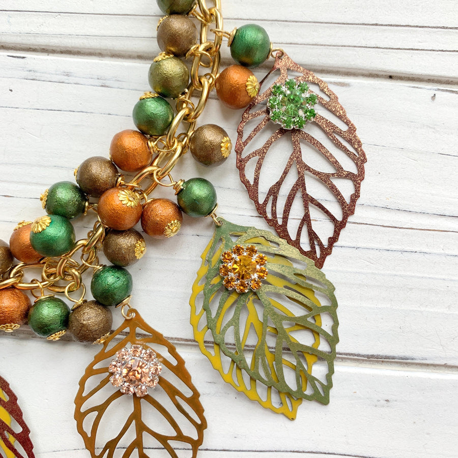 Lenora Dame Fall Leaf Necklace