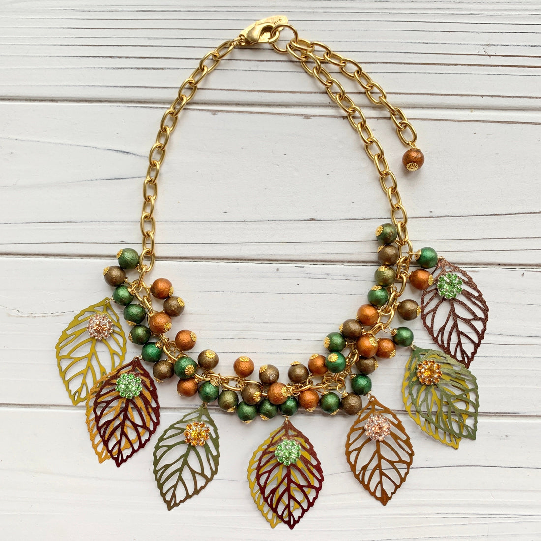 Lenora Dame Fall Leaf Necklace