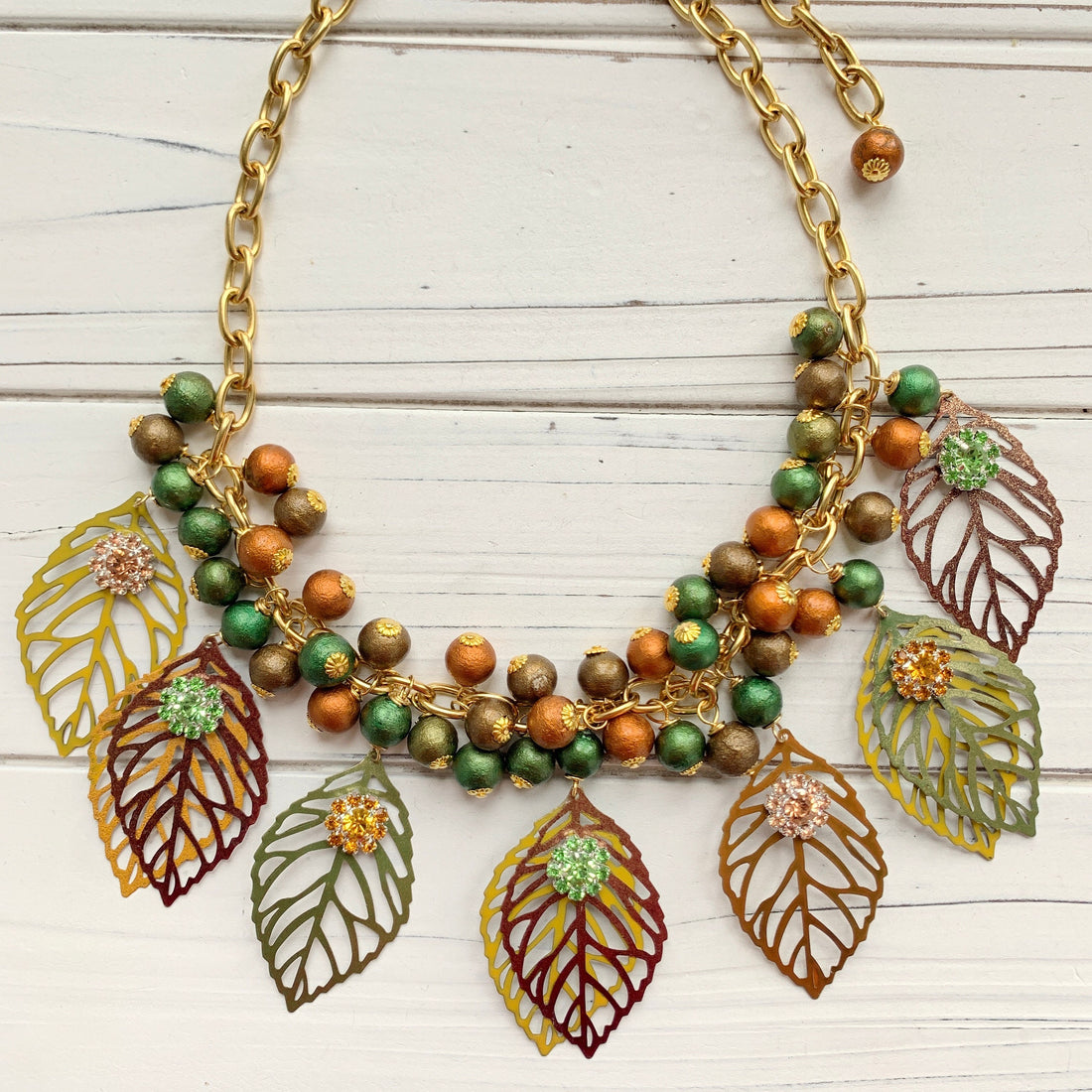 Lenora Dame Fall Leaf Necklace