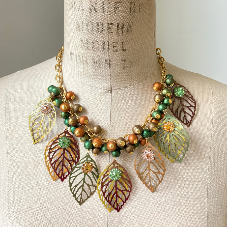 Lenora Dame Fall Leaf Necklace