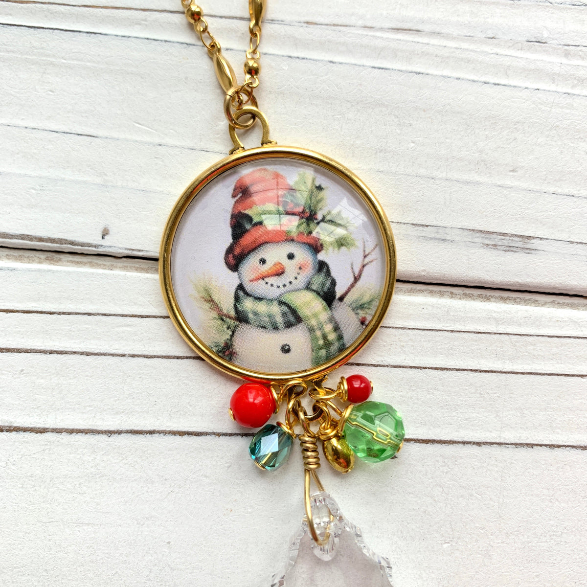 Lenora Dame Snowman Pendant Necklace