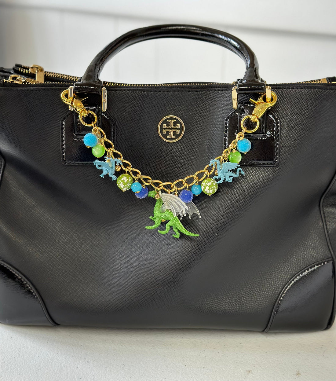 NEW DESIGN! Lenora Dame Dragon Chain Bag Charm