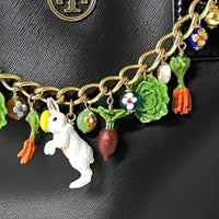 NEW DESIGN! Lenora Dame Bunny Rabbit Garden Chain Bag Charm