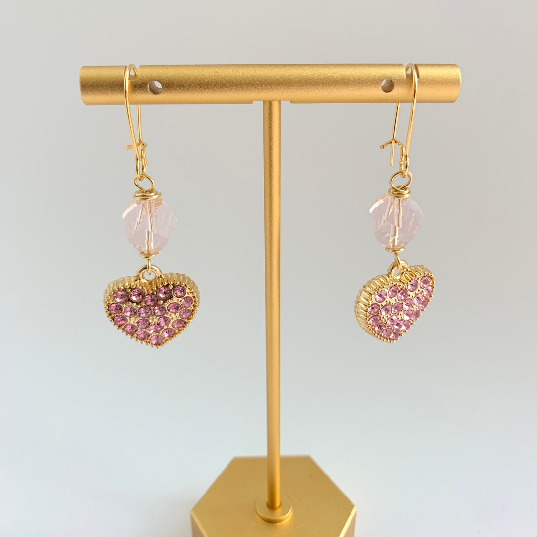 Rhinestone Heart Earrings