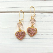 Rhinestone Heart Earrings