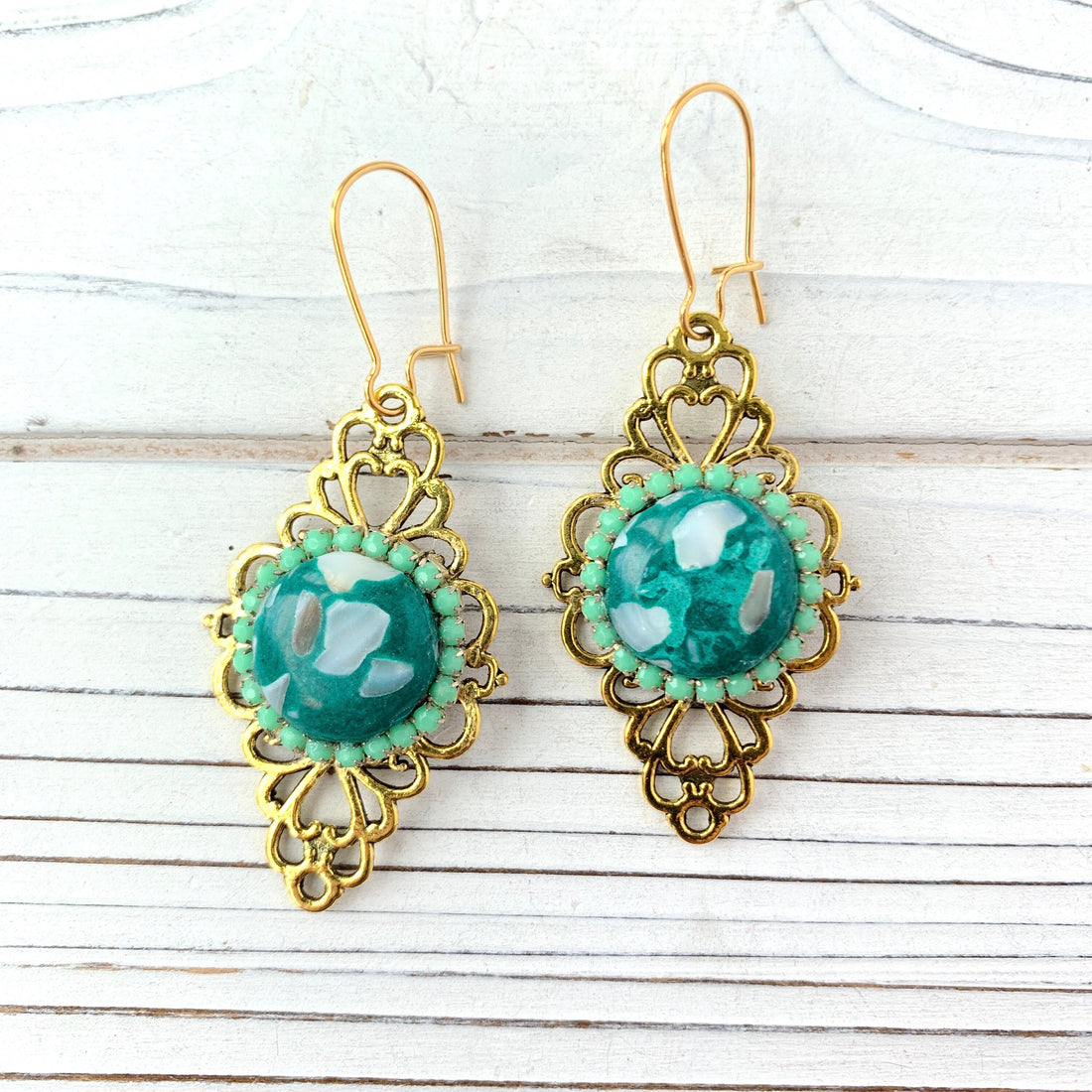 Lenora Dame Lattice Earring - 3 Color Options