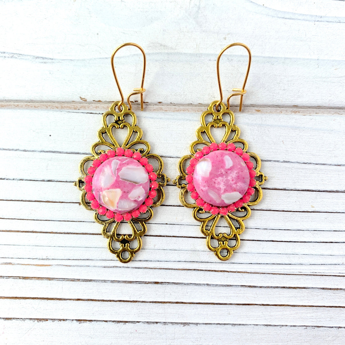 Lenora Dame Lattice Earring - 3 Color Options