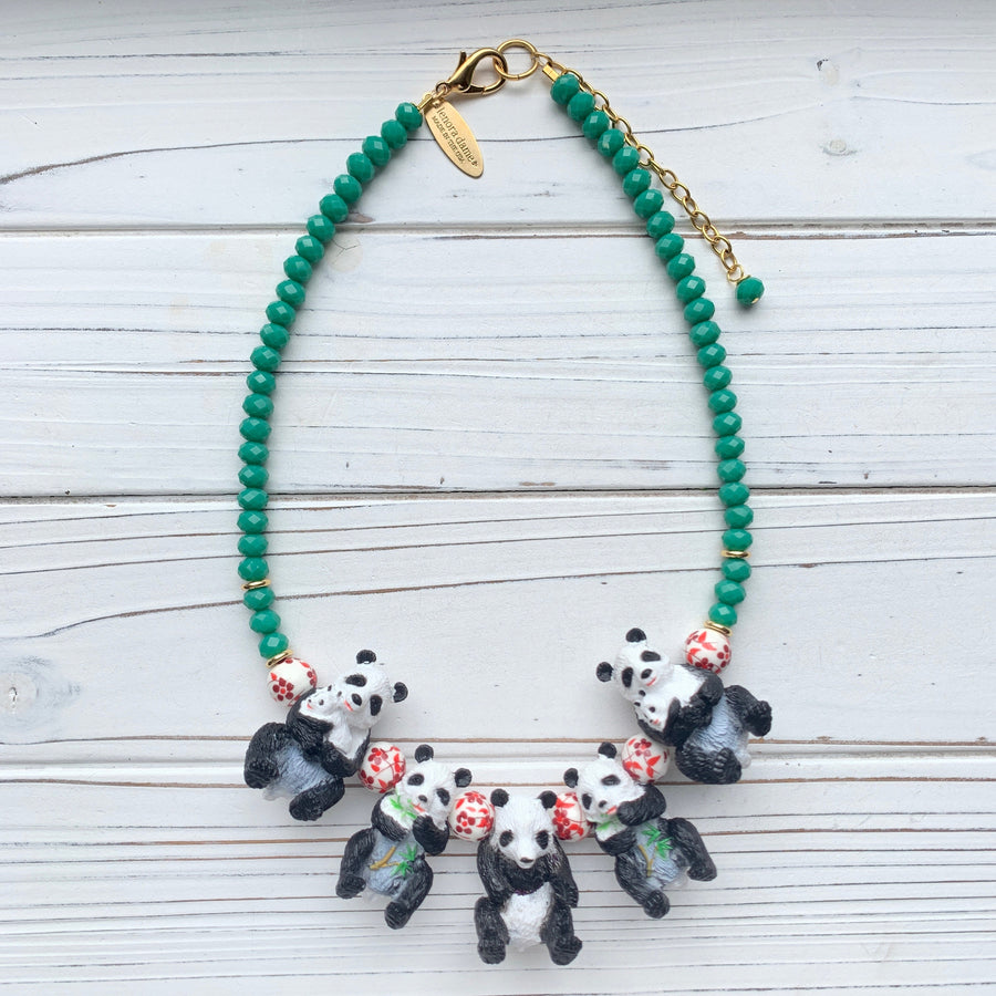 Lenora Dame Beaded Panda Necklace