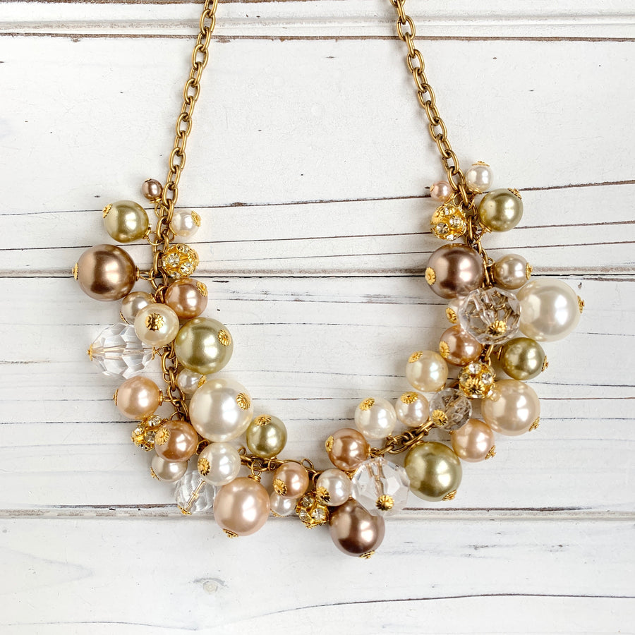 Lenora Dame Pearl Charm Necklace